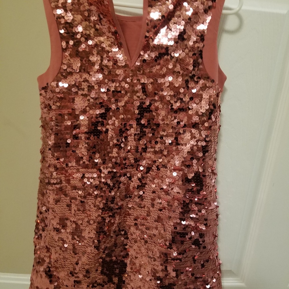 Forever 21 sequin pink tank top kids